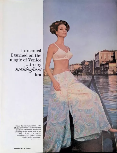 TWO 1969 WOMENS Maidenform Concertina Girdle and Dreamliner Bra Fashion Ads  Ad $5.99 - PicClick