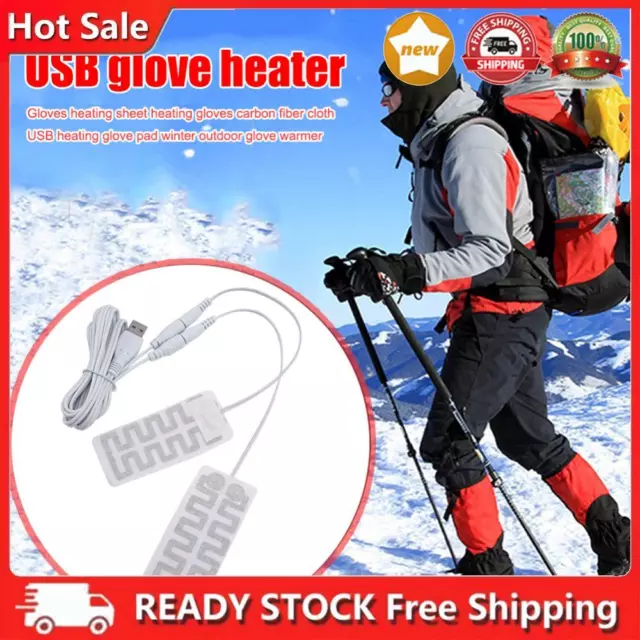 USB Gloves Heater Lightweight Electric Heating Pad Carbon Fiber Winter Hand Warm