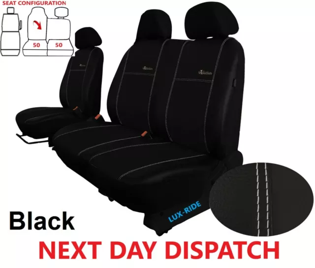 ARTIFICIAL LEATHER TAILORED FRONT SEAT COVERS For RENAULT TRAFIC 2014 - 2024