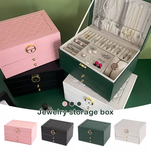 Large Multi-Layer Jewelry Storage Box Organizer for Necklace Earring Display Box