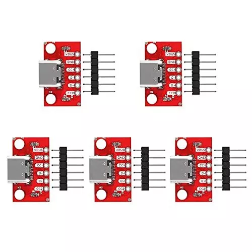 5pcs USB Type-C Breakout Board Serial Basic Breakout Female Connector