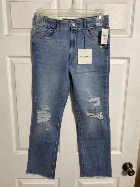 DL1961 Jerry High Rise Vintage Straight Distressed Jeans Womens Size 29 NWT