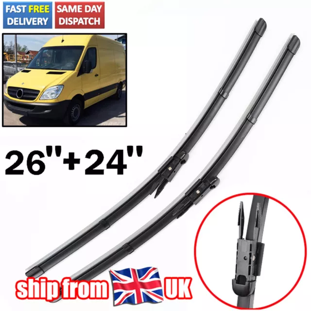 2Pcs Front Windscreen Wiper Blades Window Wipers For Mercedes Sprinter Crafter