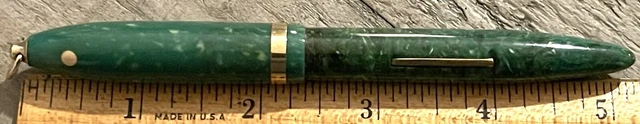 Sheaffer Balance Fountain Pen in Jade Green Ringtop - 14k Nib