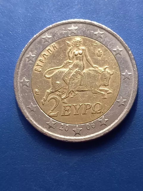 2 Euro Kursmünze  Griechenland Stier 2006