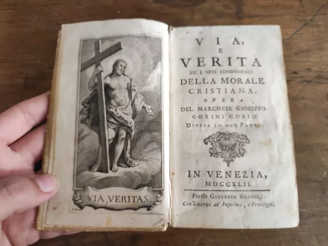 Gorini Corio Via E Verità Cristo Opera Religiosa - Venezia Bortoli 1742 Zucchi