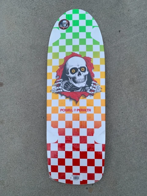 Powell Ripper Checker Multi POWELL PERALTA OG Ripper Skateboard Deck Checker Multi Color- 10 x 30 ...
