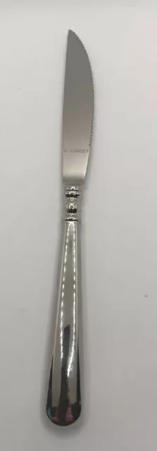 New In Box! Lenox Pearl Platinum Steak Knife 18/10 Stainless Flatware 791333