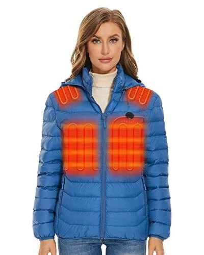 Venustas Heated Jacket with Battery Pack 7.4V (Unisex), Heated Coat for Women