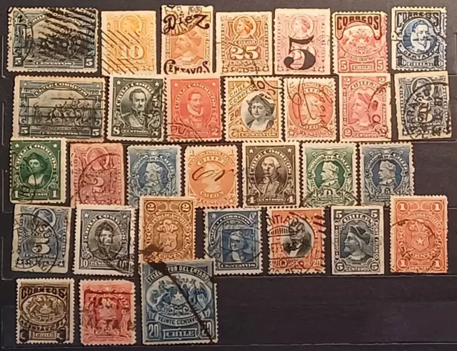 Chile Old Lot Vf Used