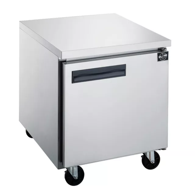 29.2" W 7 cu. ft. Commercial Under Counter Freezer, Stainless Steel