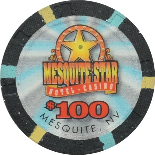 (1) $100. Mesquite Star Casino Chip - Mesquite, Nevada - 1998 - First Issue