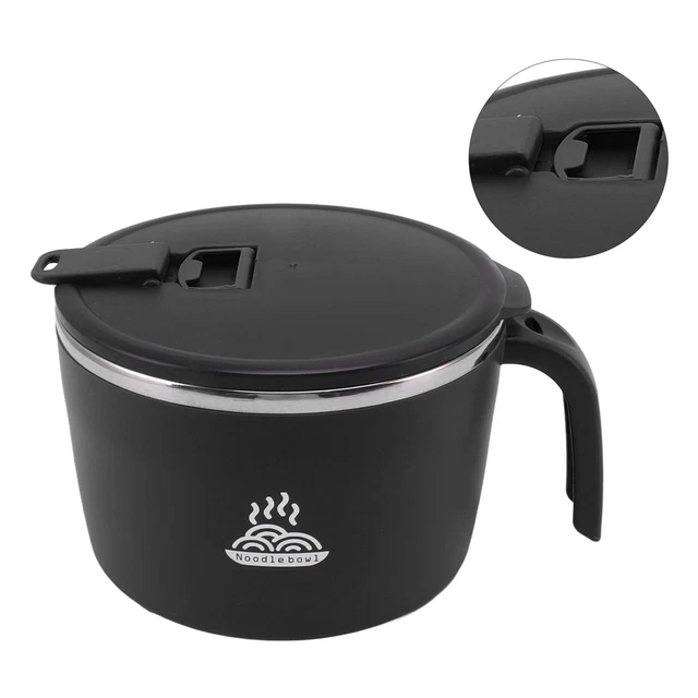 (11)1300ml Stainless Steel Soup Mug 2 Layer Hollow Heat Insulation Non Scalding