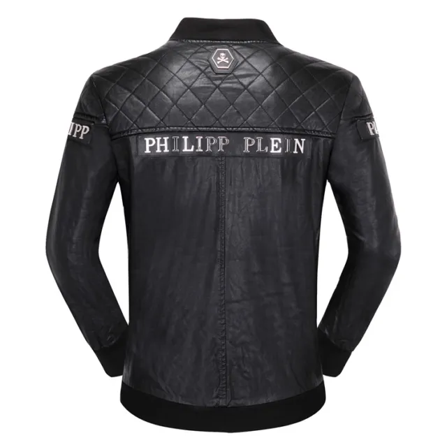 Philipp Plein Giubotto pelle L = M uomo giaccone Philip Giacca discoteca Jacket