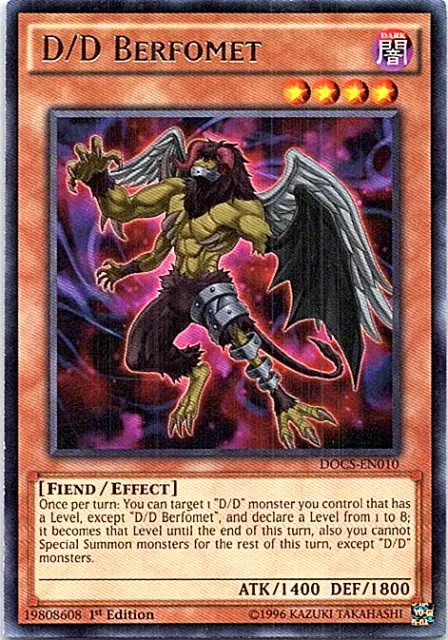D/D Berfomet DOCS-EN010 Yu-Gi-Oh! Card Light Play 1st Edition