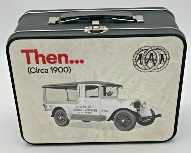 AAA American Automobile Association Metal Lunchbox Then & Now