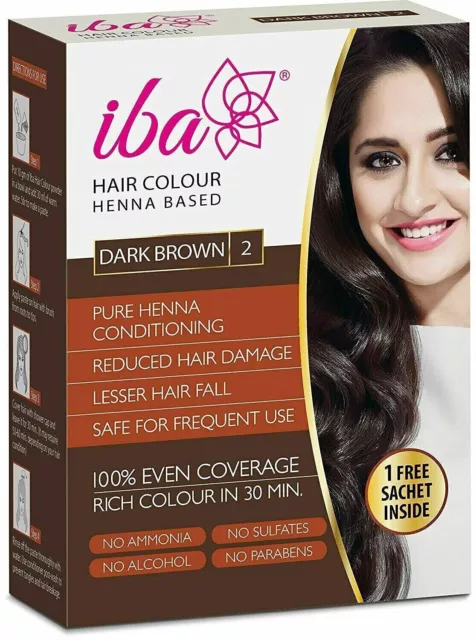 Iba Halal Care Haarfarbe, Dunkelbraun, 70 g UK