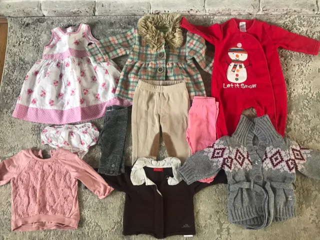 Baby Girls Bundle, Dress, Coat, Jumper, Cardigan's,  Leggings, Age 3-6 Months
