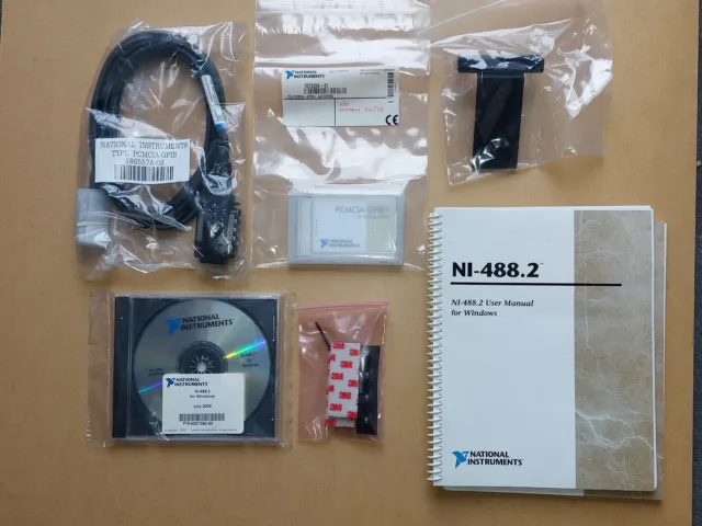 National Instruments GPIB - PCMCIA+  inc latching cable, docs, s/w, mounting kit