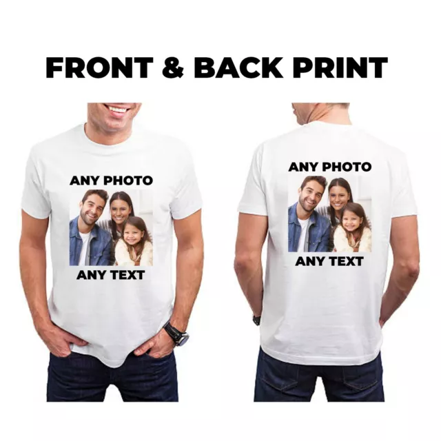 Personalised T-Shirt Custom Printing Photo Text Hen Stag Party Kids Adult S-5XL