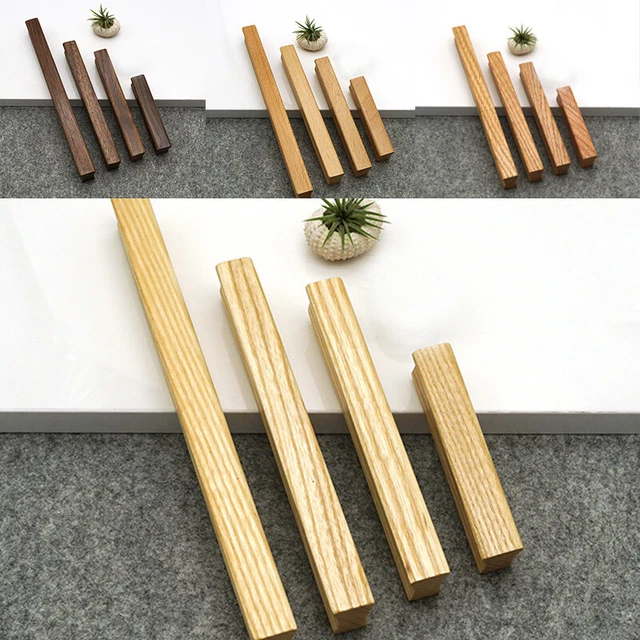 Wood Cabinet Pull Furniture Cupboard Knob Wardrobe Drawer Door Closet Handle UK