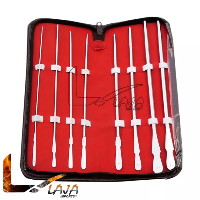 Dittel Urethral Sounds Set of 8 Urology Instruments Stainless Steel New