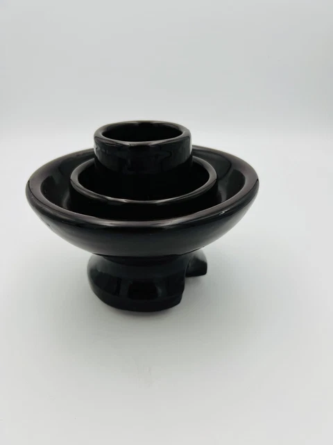 6” X 4.5” Vintage Brown LOCKE Porcelain/Ceramic High Voltage Power Insulator. 11