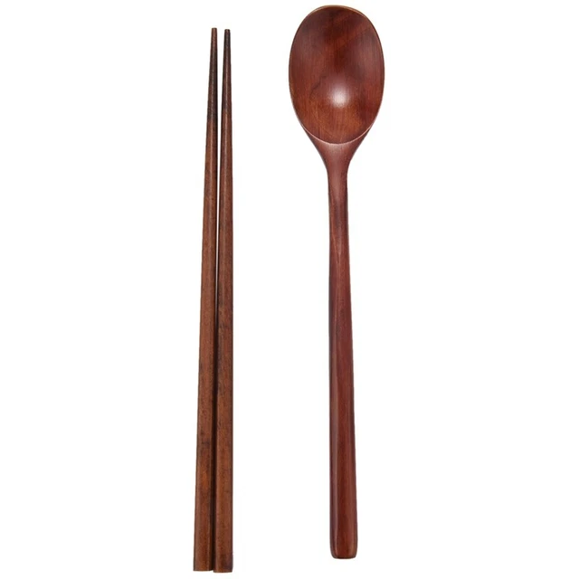 Handmade Jujube Tree Wooden Korean Dinnerware Combinations Utensil,5 Spoons anf