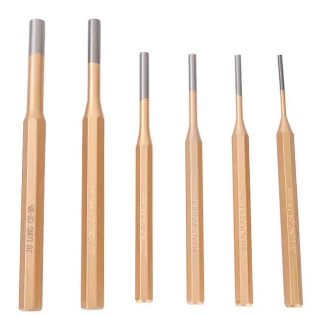 Precision 6pcs Cylindrical Chisel Set for Accurate Center Punching 38mm