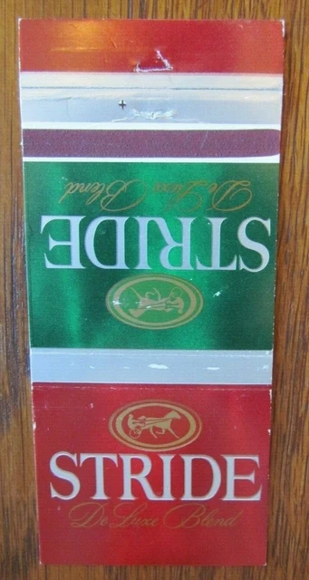 Horse Racing Sports Matchbook Matchcover: Stride Cigarettes -E13