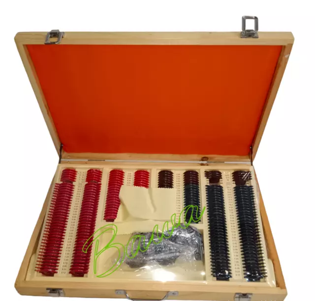 Testlinsen-Set, Optometrie-Rahmen, Rand, Metall, optische PC-225-Linse, rot...