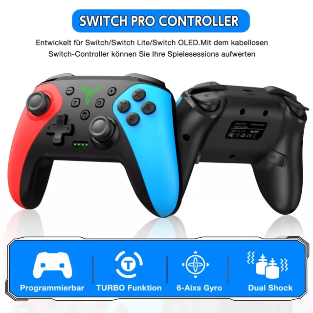 per Nintendo Switch/OLED Pro controller wireless gamepad vibrazione Bluetooth 2