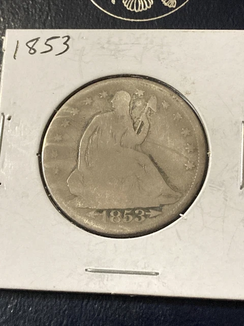 1853 Seated Liberty Half Dollar Arrows And Rays
