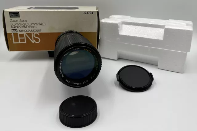 Sears MC Zoom 80-200mm 1:4 Lens For Minolta MD - New Old Stock