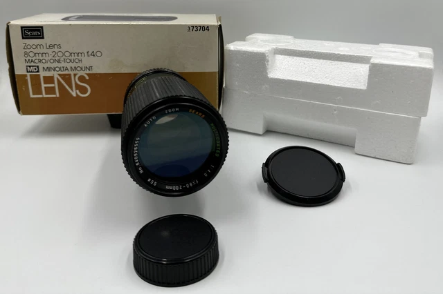 Sears MC Zoom 80-200mm 1:4 Lens For Minolta MD - New Old Stock