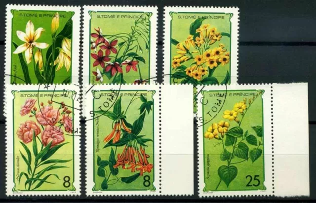 Sankt Thomas und Prinzeninseln 1979 Mi. 568-573 Gestempelt 100% Natur Blumen