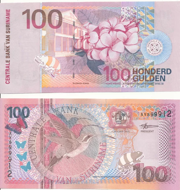 Suriname - 100 Gulden 2000 UNC - Pick 149