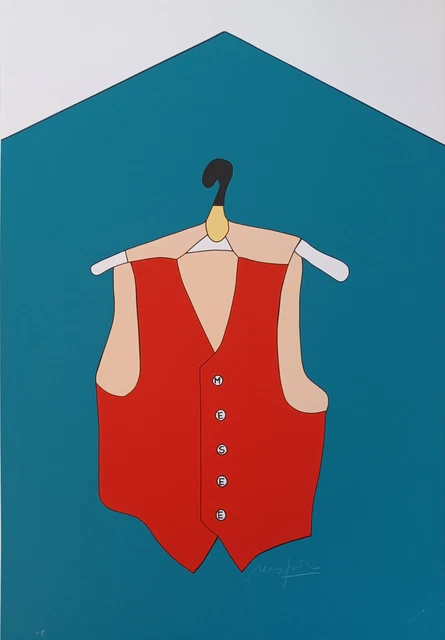Ugo NESPOLO:serigrafia a colori,80's,arte,pop art,arredamento,Dialoghi Club