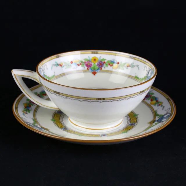 Minton Helena Yellow Tea Cup and Saucer Set, Vintage c1920s England Bone China