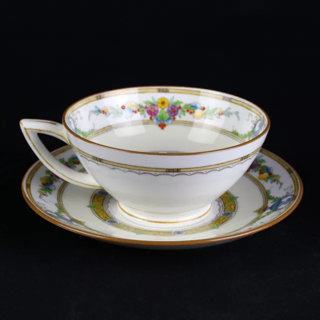 Minton Helena Yellow Tea Cup and Saucer Set, Vintage c1920s England Bone China