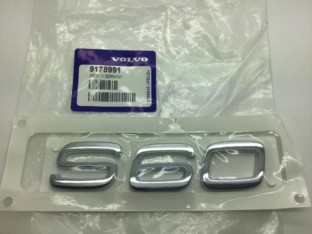 Volvo S60 MK1 Rear Chrome Name Badge Boot Tailgate Emblem Genuine NOS 9178991 Volvo S60 MK1 Rear Chrome Name Badge Boot Tailgate Emblem Genuine NOS 9178991