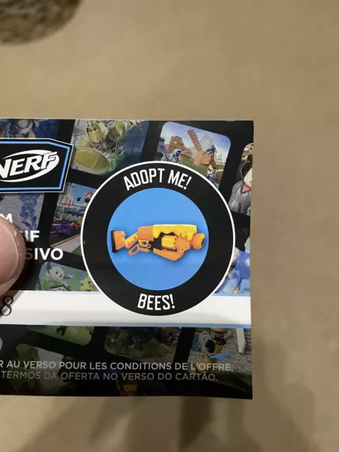 Nerf Adopt Me Bees Dart Blaster Comes with Online Virtual Item Redemption  Code - ToyWiz