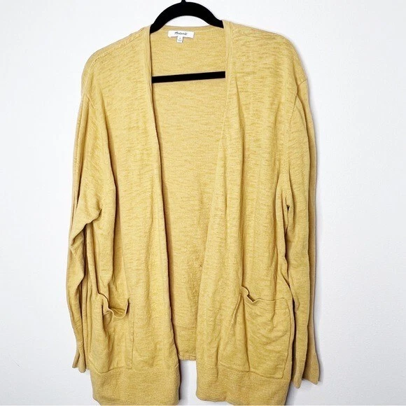 Madewell Burnt Yellow Open Cardigan Size 3X Women’s