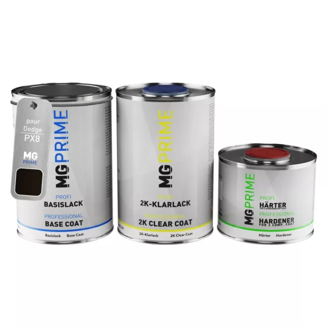 Peinture Voiture kit de pot pour Dodge PX8 Black couche de base vernis 2C 2,5l