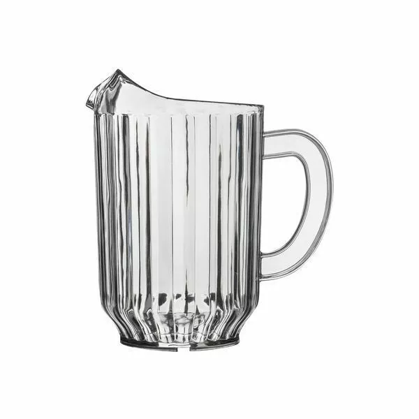 6x Water Jug 1.8 Litre Clear Pitcher High Quality SAN Plastic Beer Soft Drink