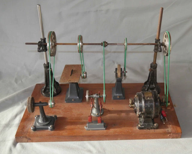 JOUET ANCIEN USINE machine à vapeur grande taille métal plusieurs machines XIX EUR 120,00