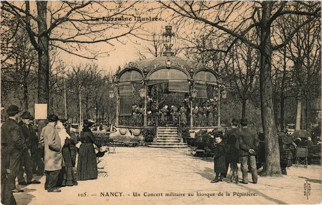 CPA NANCY - A Military Concert at the Kiosque de la Pepiniere (386118)