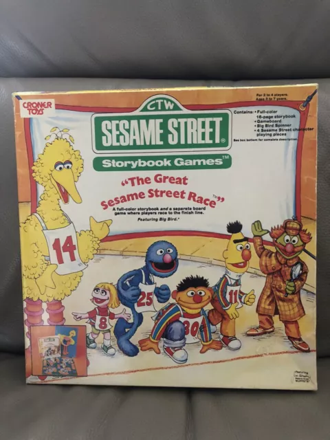 The Great Sesame Street Race Storybook Games Board Game Vintage 1982 Croner Toys