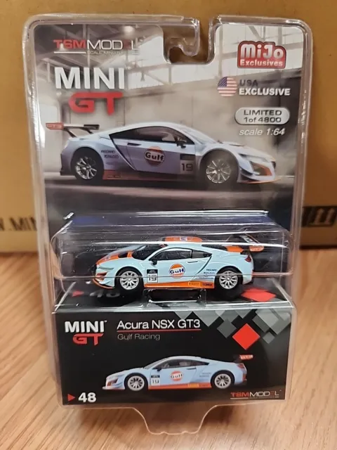 MINI GT 48 Acura NSX GT3 Gulf Racing--NEW---