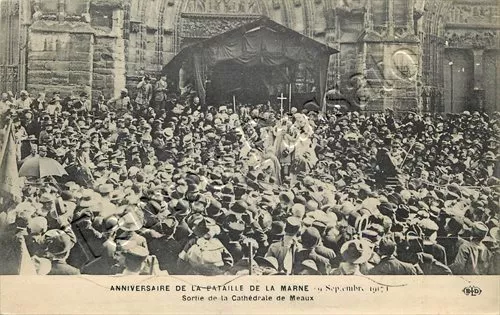 Francia - Meaux, commemorazione della battaglia della Marna (cattedrale) - 1917
